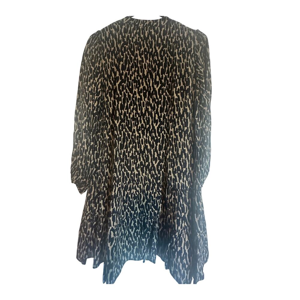 Zara "The Claris" Leopard Print Button Front Ruff… - image 2